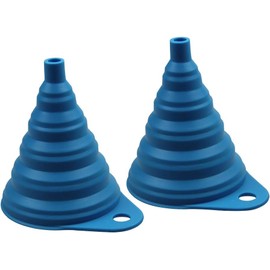 Hogar y cocina Embudo plegable, estilo plegable de silicona, sin BPA, resistente al calor, para lavavajillas(Azul)