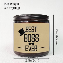 1PC Lavender Scented Candle 5.3oz Soybean Wax Gift Idea for Women Men Boss Lady from Employee Assistant on National Boss Day End of Year Christmas Thanksgiving Day Thank You Unique Essentials Present