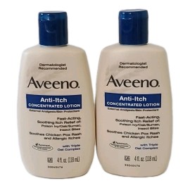 Aveeno ( LOT OF 2 ) Aveeno Anti-Itch CONCENTRATED LOTION 4 fl oz / 118 mL • EXP : 03/26