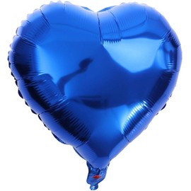 Pack of 20 Blue Heart Balloons Valentine's Day 18 Inch Heart Shape Helium Balloons, Heart Balloons, Brown Apricot Love Balloons, Heart Balloons, Helium Suitable for Wedding