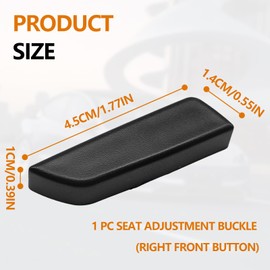 Dunviku Passenger Side Seat Adjustment Button Cover & Cushion Forward Switch Black Trim Design Replacement Part Numbers 1098842-00-D & 1098842-01-D Compatible with TSL Model 3/Y 2017-2020