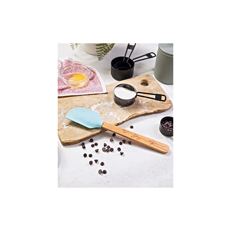 Talisman Designs Silicone Spatula & Laser Etched Beechwood Handle |