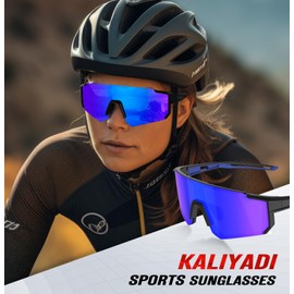 KALIYADI Sports Sunglasses-for-Men Polarized Running-Sunglasses: Sport Mens Sunglasses with UV Protection for Cycling Fishing