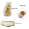 mookaitedecor Natural Citrine Stone Crystal Cluster Geode, Yellow Citrine Quartz