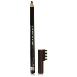 Rimmel London Brow This Way Professional Eyebrow Pencil, Long-Wearing, Highly-Pigmented, Built-In Brush, 001, Dark Brown, 0.05oz