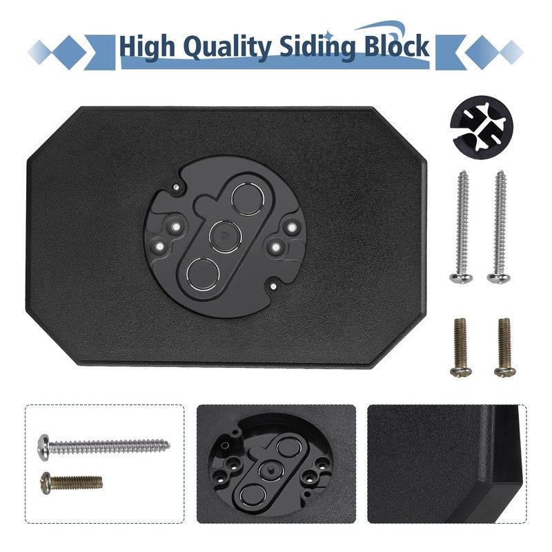 Siding Mounting Kit, 8141DBL Outdoor Fixture Mounting Block with Built-in