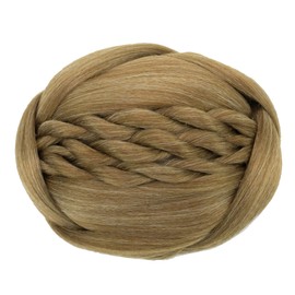 IMISSU Braided Chignon Dancer Hair Cover Doughnut Hair Pieces Hair Bobbles Hair Bun Wig Clips Updo at Wedding Party (M1 Copper Mix)