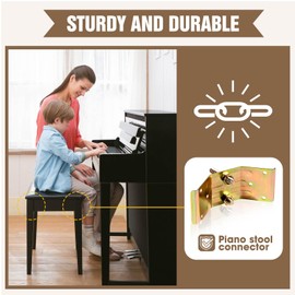 Pisman Table Leg Corner Bracket Set of 4 Includes Screws to Provide Strong Support for Legs and Skirts, Used Strengthen Rickety Bench Legs, Dining Repair Desks