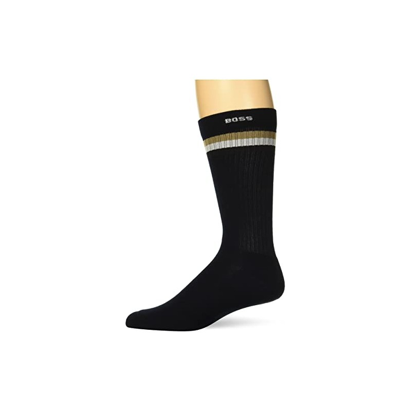 BOSS Iconic Stripe Cotton Ribbed Socks