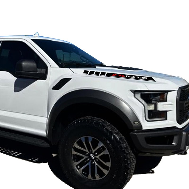 2.7L Twin Turbo Pickup Truck Engine Hood Decals Emblem for
