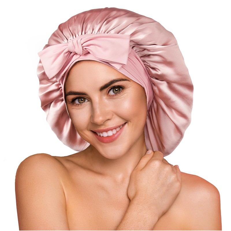 YFONG- Gorro de seda morera 100% 22 momme para dormir