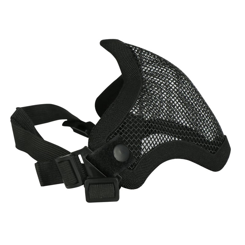 AOUTACC Airsoft Mask and Goggles Set, Half Face Full Steel