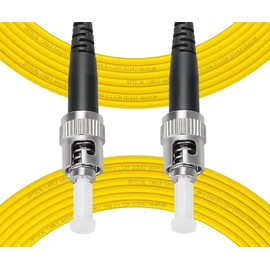 Fibergaga-1m(3ft) OS2 ST/UPC to ST/UPC Fiber Patch Cable Single Mode Fiber, Simplex, Length Option: 0.5M(1.6ft)-30m(98ft) 9/125µm 2.0mm Cable Diameter Fiber Optic Cable, OS1/OS2 Compatible
