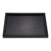 Wooden Tea Tray,Rectangular Black Solid Wood Tea Coffee Snack Fruit