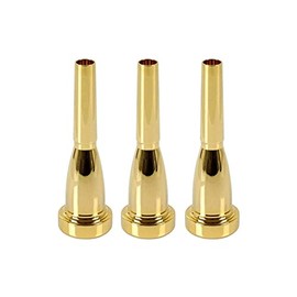 Liyafy 3pcs Bb Trumpet Mouthpiece 3C 5C 7C Bullet Shape Replacement Trumpet Parts Gold Plated