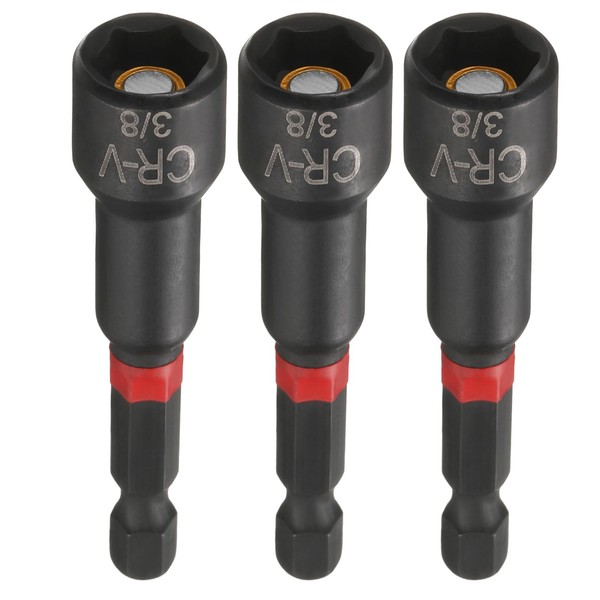 sourcing map 3pcs Nut Driver Drill Bit 3/8 Inch Socket