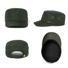 TOP-EX Mens Waterproof Army Cap Military Hats Baseball Caps, Unisex Rain Cadet Hat for Outdoor Golf Walking ArymGreen M