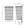 Hailo Multifunctional Bin 1220355 | ReadyBin 13 Litres | with