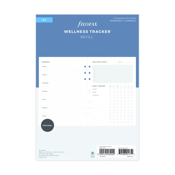 A5 Minimal Wellness Tracker