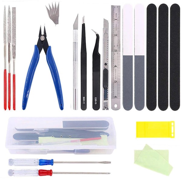 Dulynva 23 Stück Modellbau Werkzeug Set Modelbau Bastelwerkzeug für Gundam