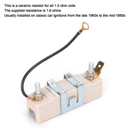 Ignition Coil Resistor-1.5 Ohm Ignition Coil Resistor,Metal Ceramic Ballast Resistor Fit for Classic Car