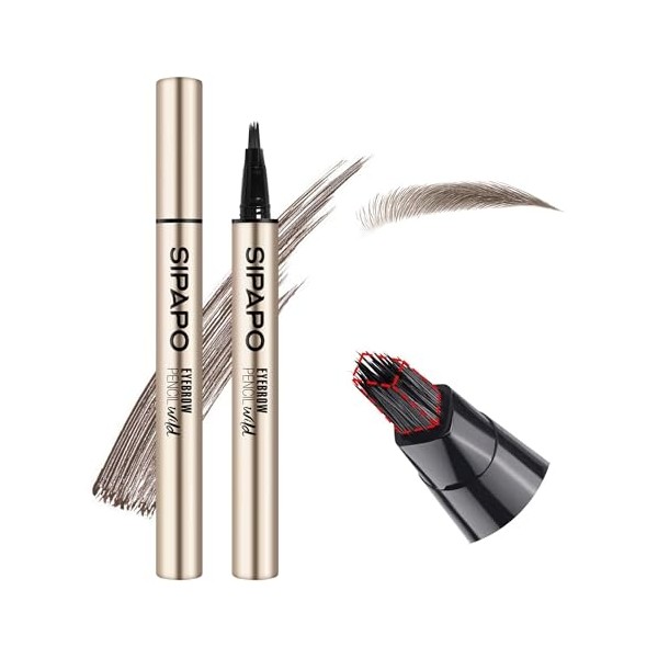 Liquid Eyebrow Pencil- Multifunctional Waterproof Brow Pen Hairline Pen, Split