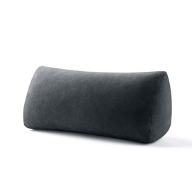 Alfanxi Lumbar Support Pillow Fits Alcantara Material Waist Cushion Compatible with Most Car Models(9002Black)