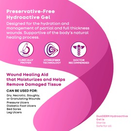 ConvaTec ConvaTec DuoDERM Hydroactive Sterile Gel, 30 Grams Tube for Management of Partial and Full-Thickness Wounds, Aids Autolytic Debridement, 187987, Box of 3 Tubes