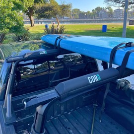 Aero Roof Rack Pads for Paddleboard, Kayak, Surfboard, SUP, Snowboard, Canoe and Paddleboard for Wide Aero Style Bars (19", Black)