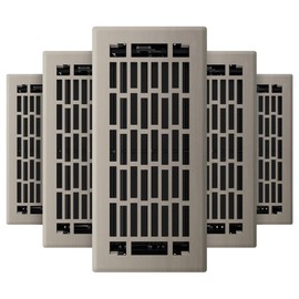 Imperial RG3378 4 x 10-Inch Geneva Decorative Floor Register, 4x10 Inch, Brushed Nickel, 5 Pack