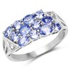 Bonyak Jewelry Genuine Oval Tanzanite and Tanzanite Ring in Sterling