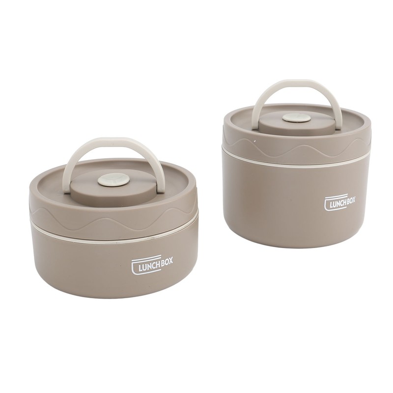 Insulated Lunch Container 304 Stainless Steel Leakproof Portable Round Thermal