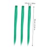 Baluue 10pcs Green Clip-in Hair Extensions Straight Tinsel Hair for