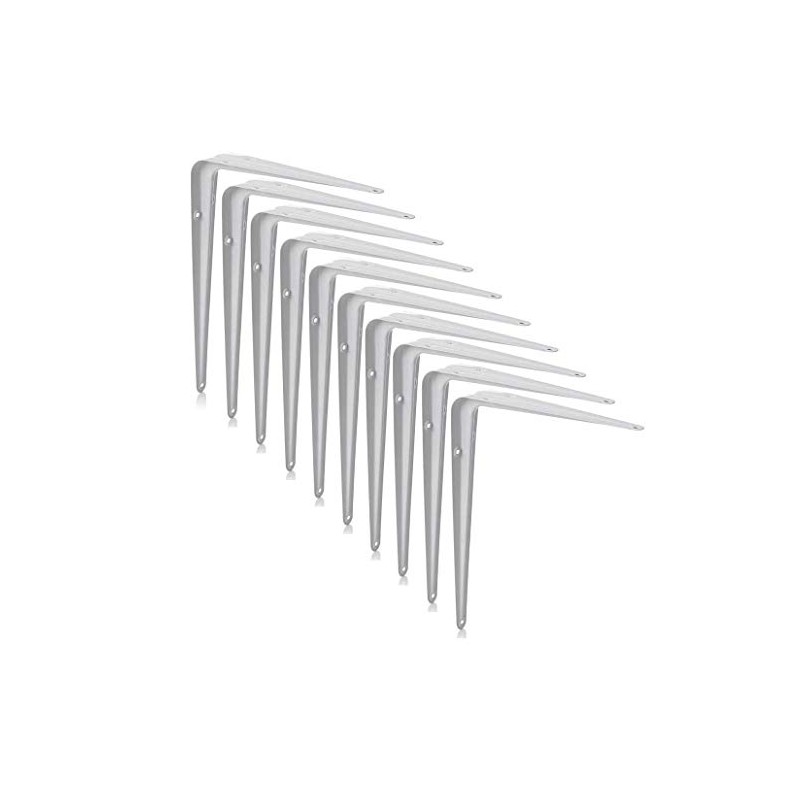 Merriway BH06748 (10 Pcs) London Shelf Brackets Steel Wall Mounted