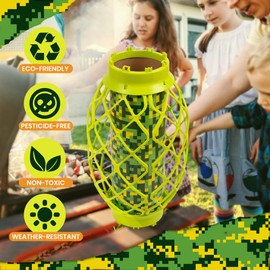 Wasp Trap Outdoor Hanging 2 Pack,Non-Toxic Yellow Jacket Trap Bee Traps for Outside,Sticky Catcher for Hornet,Paper Wasp,Carpenter Bee