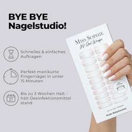 Original Miss Sophie UV Gel Nagelfolien Nude Babyboomer UV I 20 UV Gel Nagellack-Streifen mit Farbverlauf I F√ºr Finger- & Fu√ün√§gel