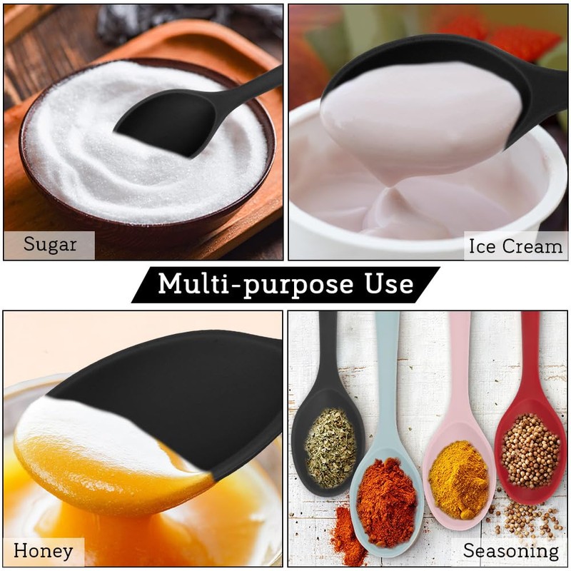 Cooking Spoon 2Pcs Red Large Serving Spoons 10.8'' Heat Resistant
