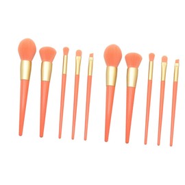 Baluue 10 Pcs 1 Makeup Set 12-piece Kit Portable Reusable for Foundation Blush Dense Rayon Brushheads Great for Travel