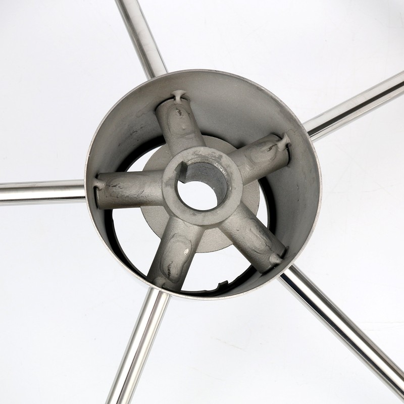 Amarine Made 5-Spoke 13-1/2 Inch Destroyer Style Stainless Boat Steering