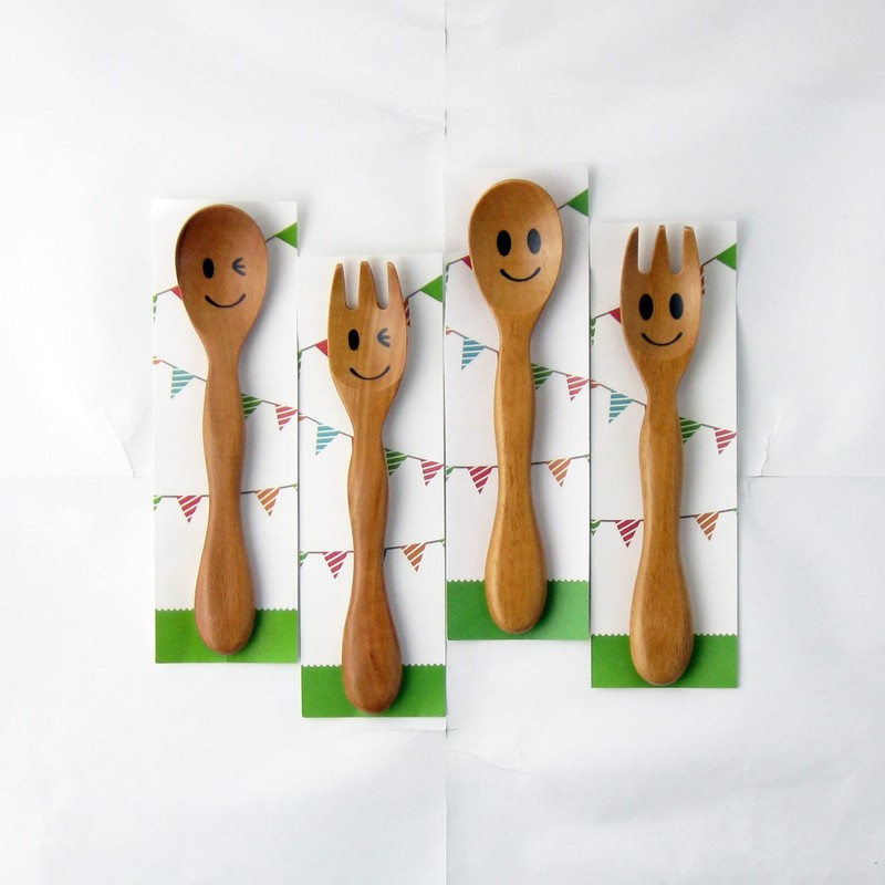 Nagao Children's Spoon and Fork Set, 5.5 inches (14 cm),