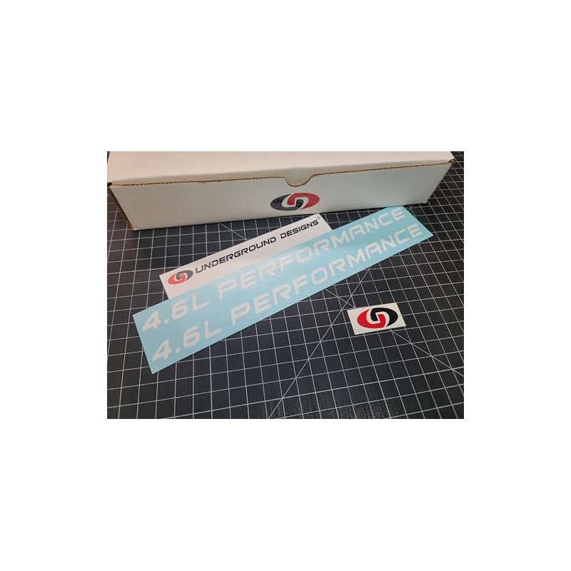 4.6L Performance Decals (2pk) Racing Hood Stickers for V8 Mustang