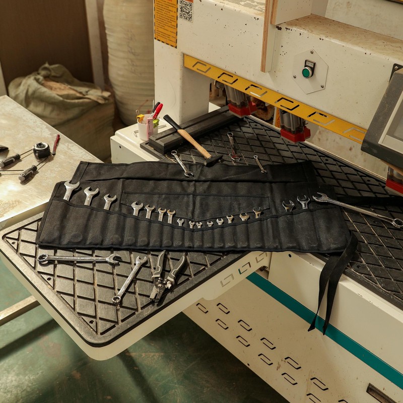 Wrench Roll, Heavy Duty 16OZ Waxed Canvas Tool Roll, Multi-Purpose