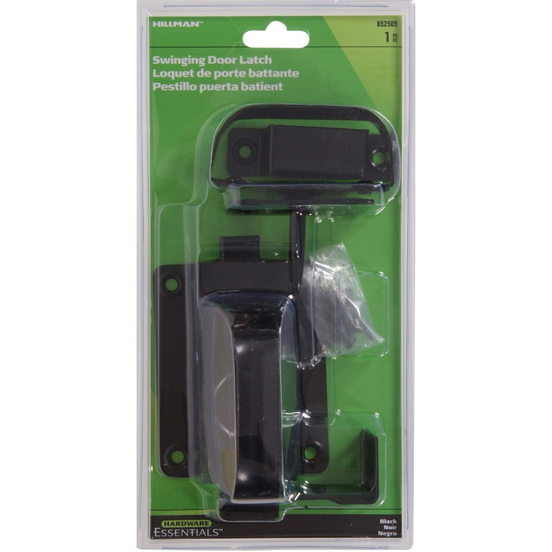 Hardware Essentials 852505 Hardware Essentials Black Swinging Door Latches -