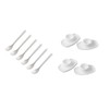 FACKELMANN 12-Piece Breakfast Set Egg Spoon White with Egg Cup