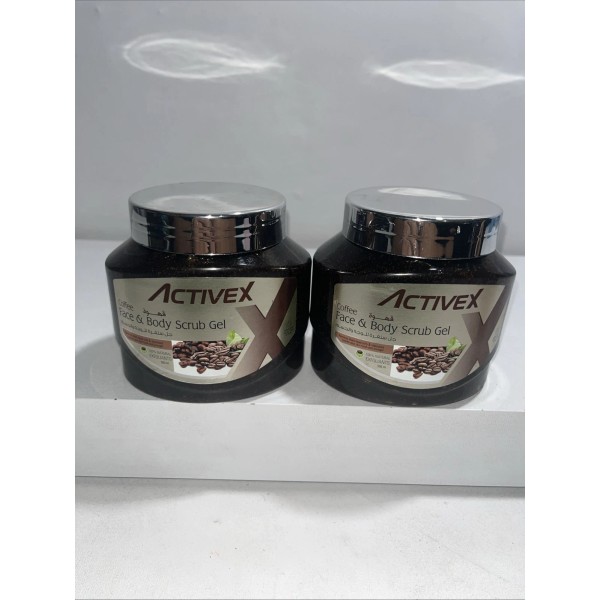 Unbranded 2 Sealed ActiveX Coffee Face + Body Scrub Gel,