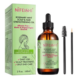 nifeishi Rosemary Mint Scalp & Hair Strengthening Oil - Biotin -  2 oz / 60 ml