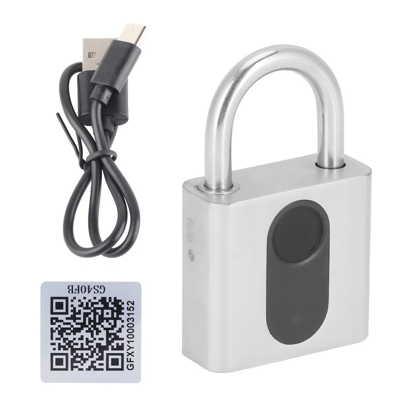 Bluetooth Padlock Intelligent Fingerprint Phone APP Lock Set for Dormitory