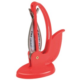 Warthog V-Sharp Curve Professional Knife Sharpener System, 25 Degree Angle Knife Sharpener, 325 Grit Diamond Hones, Kitchen Tools, Easy to Use, Lightweight, No Adjustments, Ultra Compact, Red