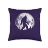 Bigfoot Night Stroll! Cool Full Moon & Trees Sasquatch Throw