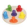 Wood Shape Puzzle Educational Colorful Early Learning Skill Development Round